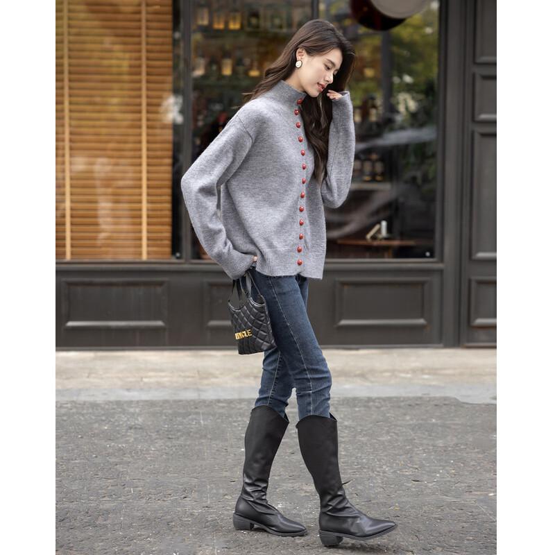 ITISF4 Women's Relaxed Winter Knit Cardigan