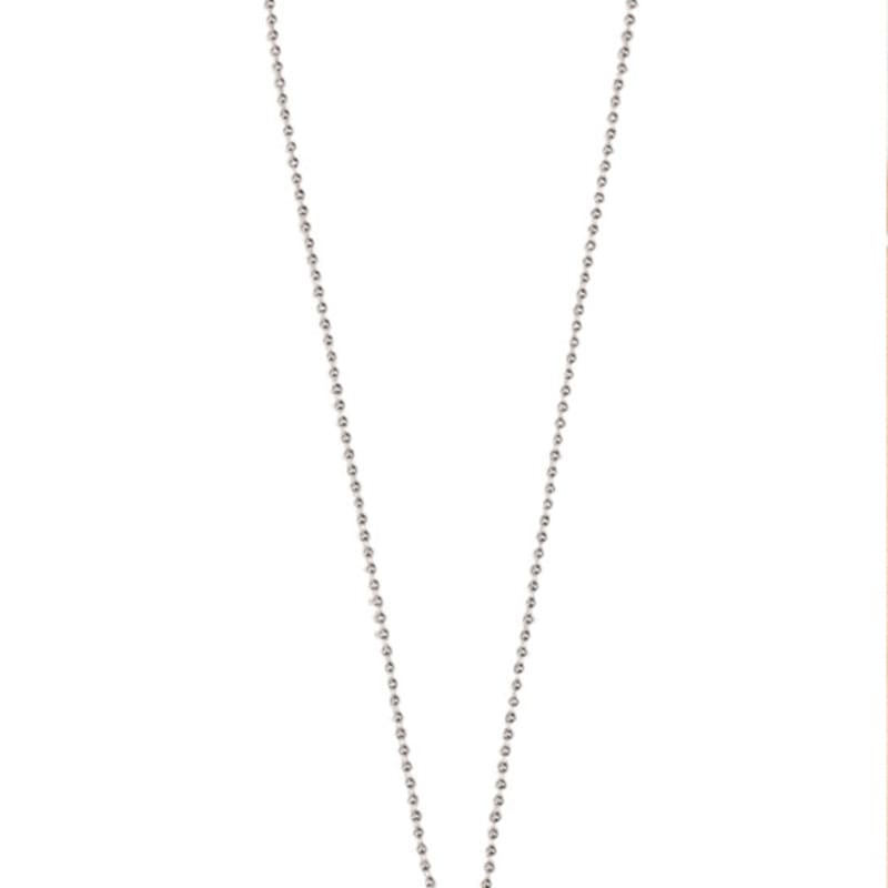 LAYERMOOD 24 Mini white heart Necklace-silver925