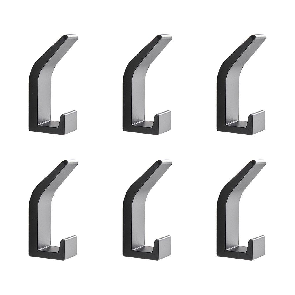 6x Easy To Install Adhesive Hooks Clutter-free Environment Anywhere Premium Bath Towel Hooks Modern