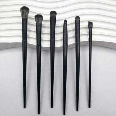 6Pcs/Set Makeup Brush Release Powder Evenly Soft Nylon Bristle Non-slip Handle Comfortable Grip Multipurpose Eye Liner Eye Shadow Brush Set for Makeup