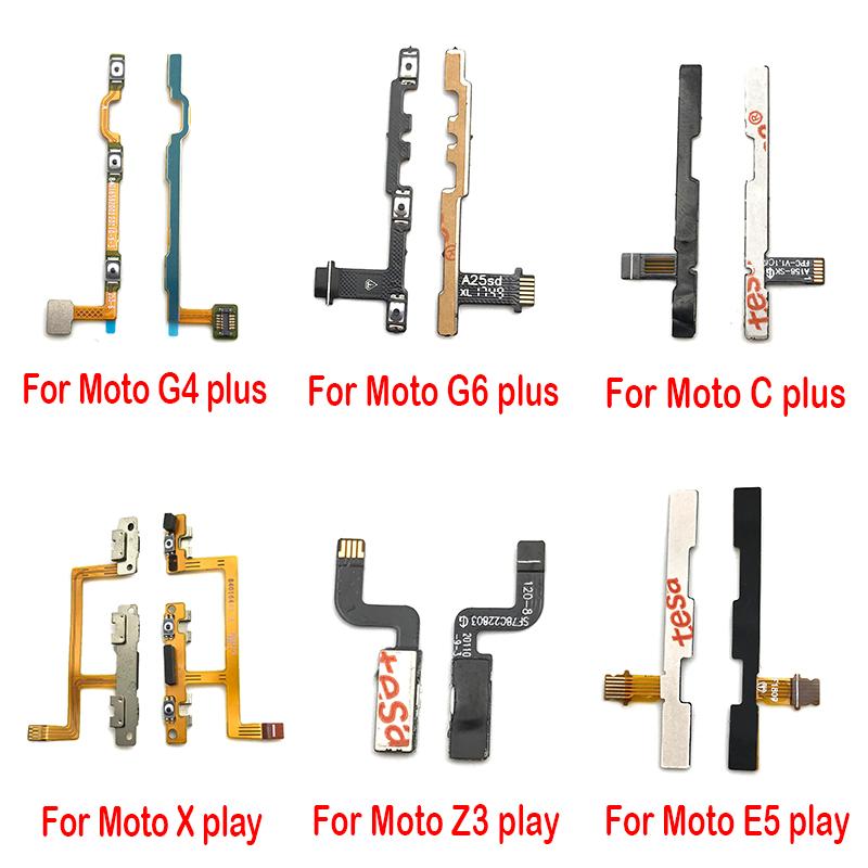 30Pcs, Power on/off Volume Key Button Flex For Motorola Moto M C E4 E3 Z3 Plus Play X3 X2 X Play One Hyper Action vision Zoom