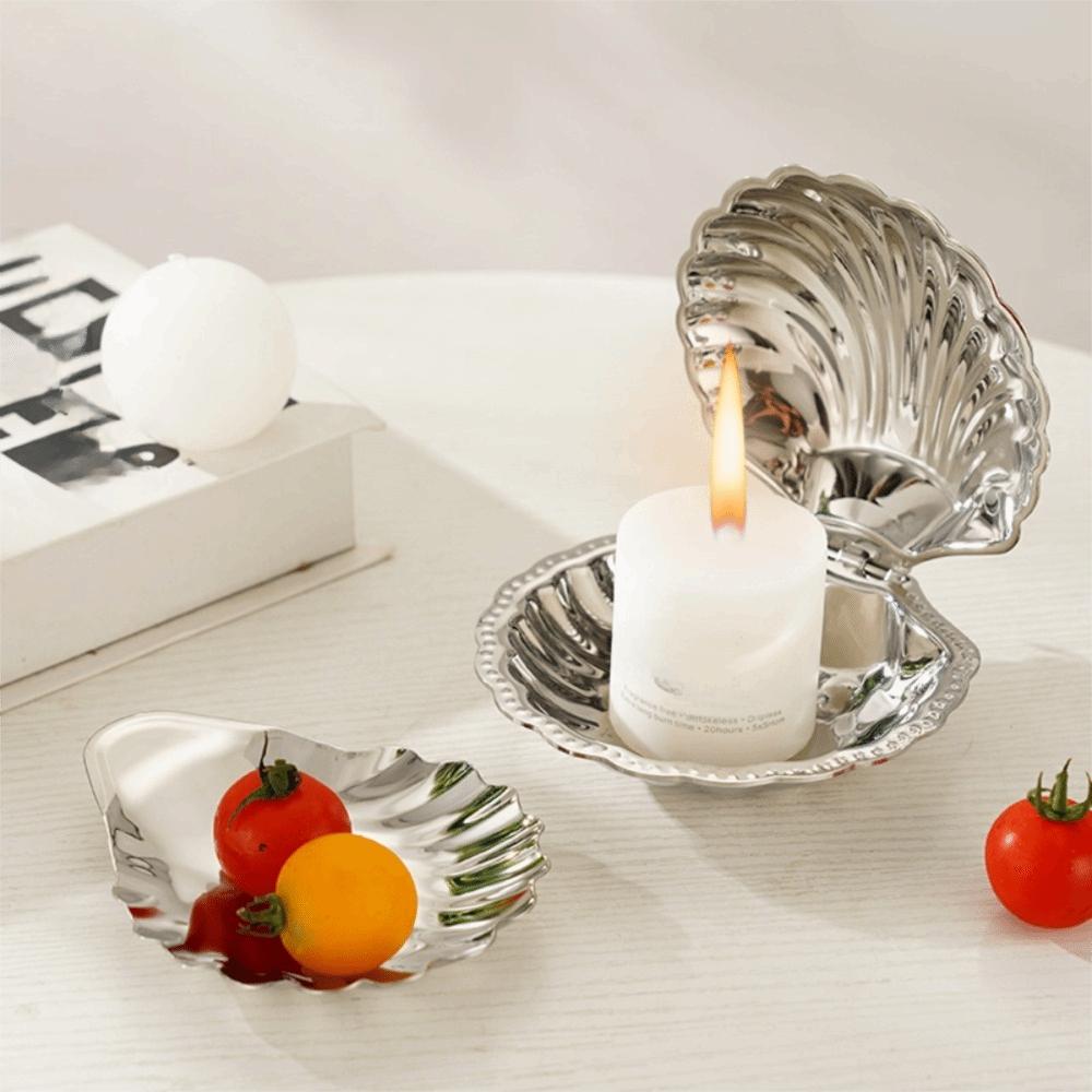 Rust-proof Condiment Plate Retro Cheese Dish Practical Shell Shaped Dessert Dish Table Decoration