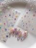 Color Hollow Star Nail Stickers, Y2K Self-Adhesive Pentagram Nail Decals, Colorful Mini Stars Suitable for DIY Press On Nails