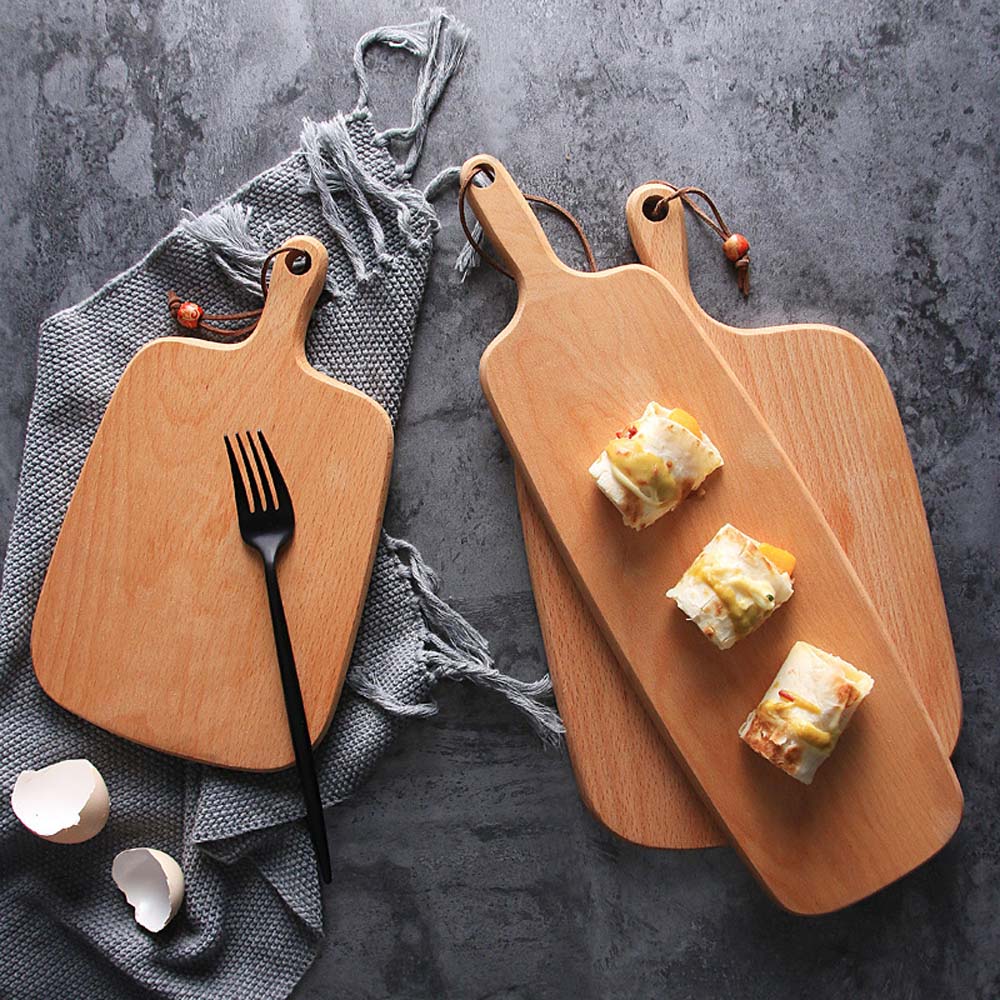 slip Bamboo Wooden for fruit bread Kitchen Cheese Board Desktop decor Chopping board Cutting Board