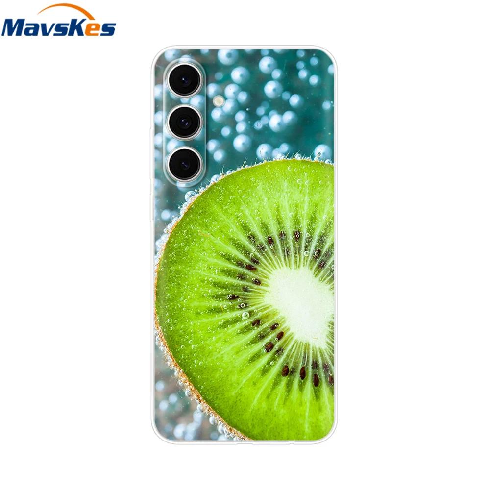 For Samsung S24 FE Case Stylish Flowers Painted Cover Clear Silicone Phone Case for Samsung Galaxy S24 S24FE Soft Shell Fundas