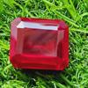 74.00 Ct Heated Ceylon Red Ruby Emerald Cut Faceted Loose Gemstone