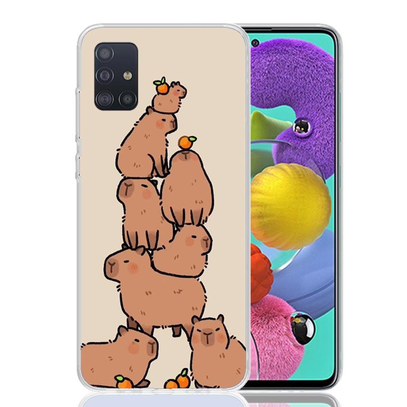 

Funny Capybara Cartoon Animal Phone Case for Samsung Galaxy A52 A51 A50S A12 A22 A32 A72 A10S A30S A31 A71 Note 20 Ultra 10 Plus Samsung A31