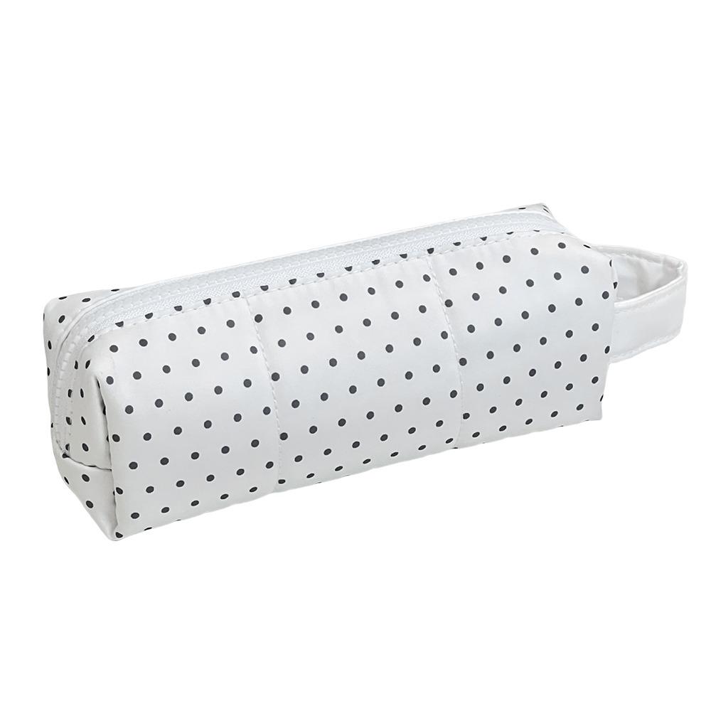 

High Quality Polka Dot Storage Bag Large Capacity Zipper Design Pencil Case Pen Bag Gift
