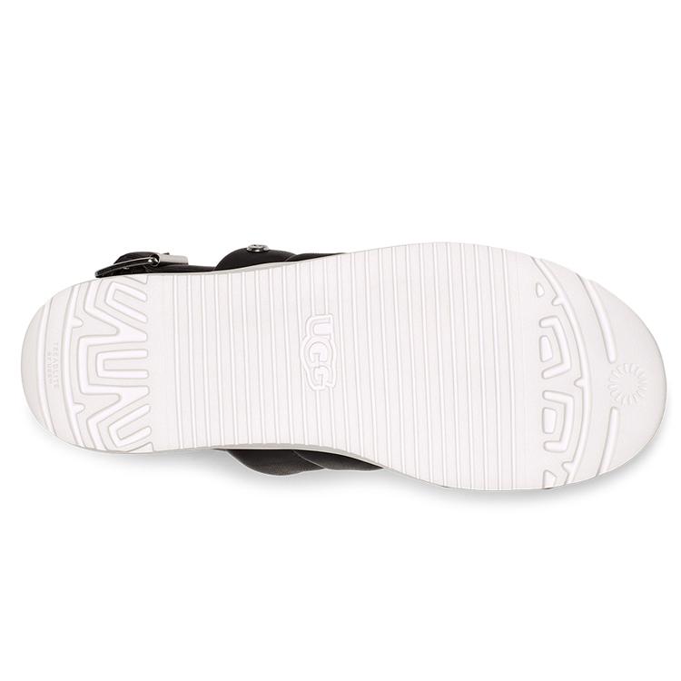 UGG Zayne Leather One Strap Sandals Women's Black 1124997-BLLE