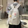 Schoolbag high-value schoolbag female college student fashion versatile plush knitted backpack simple junior high school large capacity backpack