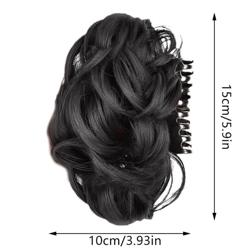 Women Synthetic Hair Bun Bud Wig Bag Claw Clip To Increase Hair Pony Tail Hair Piece Daily Party Lifelike Styling Tools