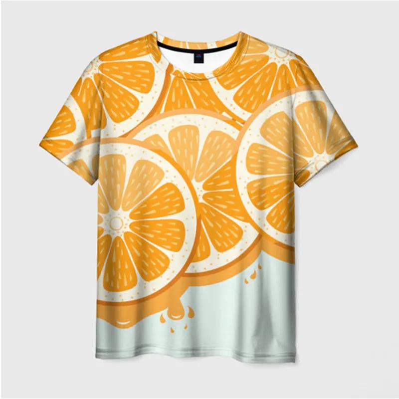 Summer Round Neck Funny Fruit Pattern 3D Print Top Fashionable Casual Street Hip Hop Short Sleeved Men's and  Women's Couple Unisex T-shirts