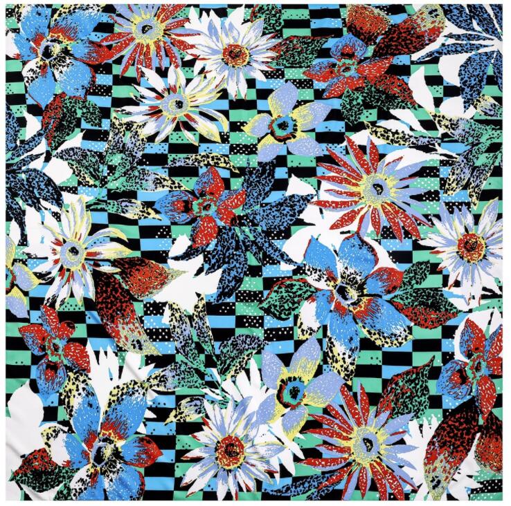 New Luxury Brand Silk Scarf Women Print Square Shawl Hijab Scarfs Female Fashion Shawls Scarves For Ladies 130*130cm