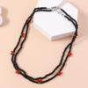2pcs/Set Summer Beach Bohemia Colorful Beads Necklace for Women Girls Flower Pearl Necklaces Handmade Holiday Jewelry Gifts