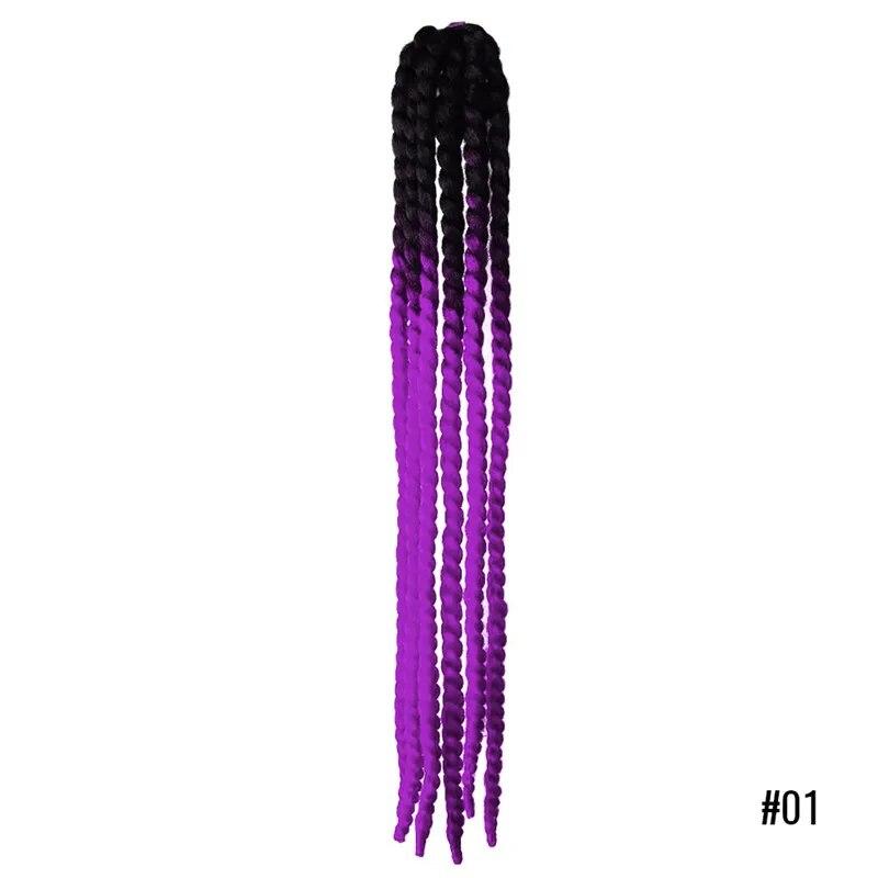 60cm Punk Style Motorcycle Scattered Gradient Ramp Helmet Braids Twist Braid Horn Motocross Motorbike Off Road Moto Decor Braids