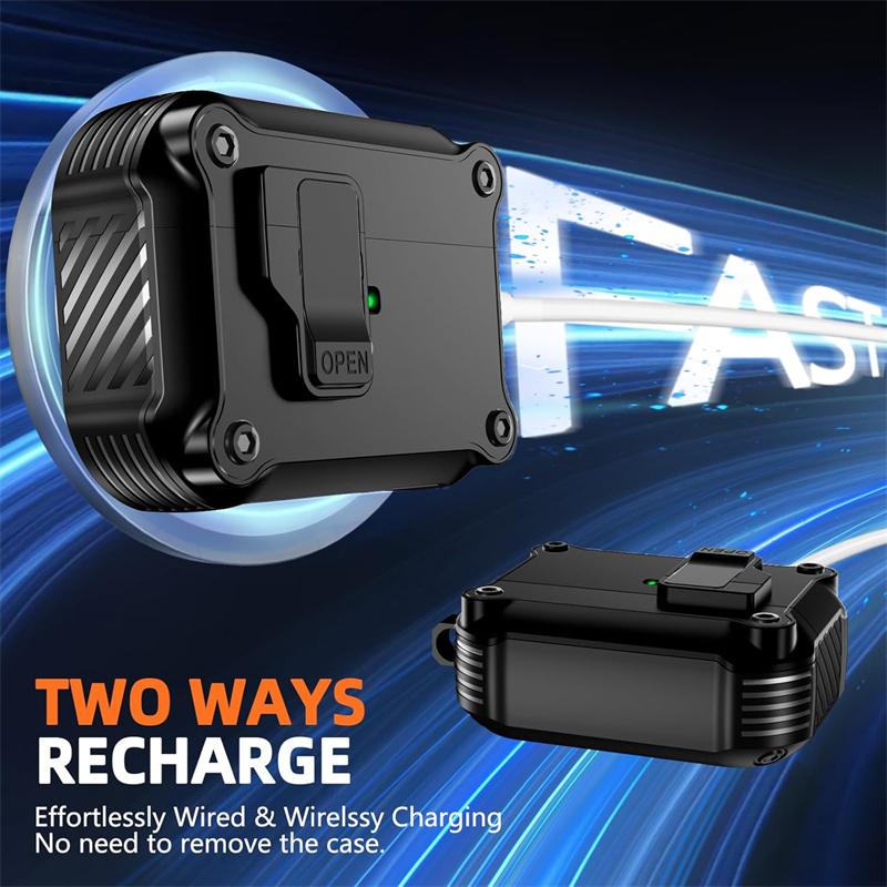 Automatic Pop-up Shockproof Hard Earphone Case for Airpods 4 2024 3 1 Pro 2 Pro2 Headphone Cover for Air Pods 4 Gen with Hook