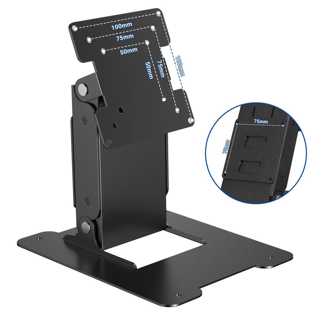 Wearson Touch Screen Monitor Mount and Integrated Computer Stand with Sturdy Metal and 100x100mm VESA Support Strips, 50x50, 75x75, (WS-03S)