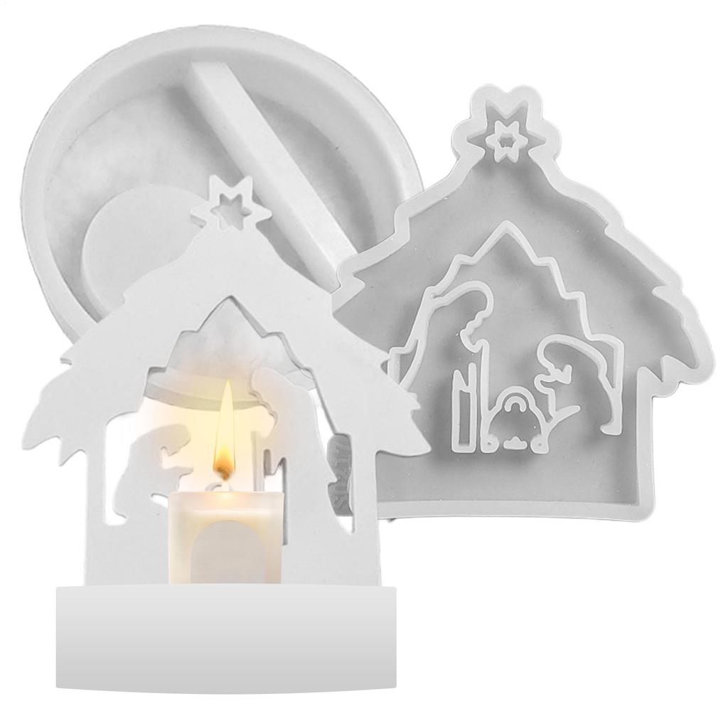 Silicone Nativity Scene Mold Resin Casting Mold Handicraft Soap Making Supplies for Epoxy Resin Chocolate Fondant