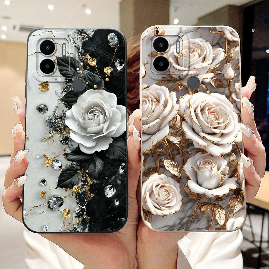 Case For Xiaomi Redmi A1+ A2+ A1 A2 A3 A3X A3 Pro Funda Redmi A5 A4 With Heart Bowknot Floral Flower Motif Cover Soft Silicone