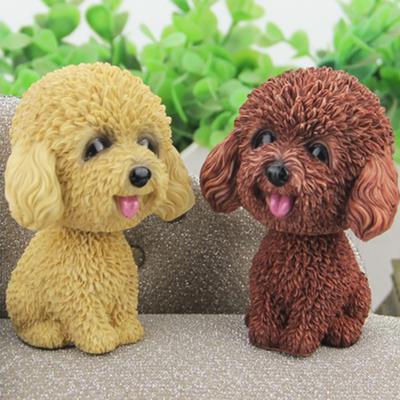 Dashboard Ornament Fine Shaking Workmanship Cartoon Shape Dog Self-adhesive Strong Adhesion High-Simulation Ornamental