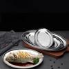 Stainless Steel Dinner Plates Multi-Size Steak Dishes Practical Cold Food Plates Cold Food Serving