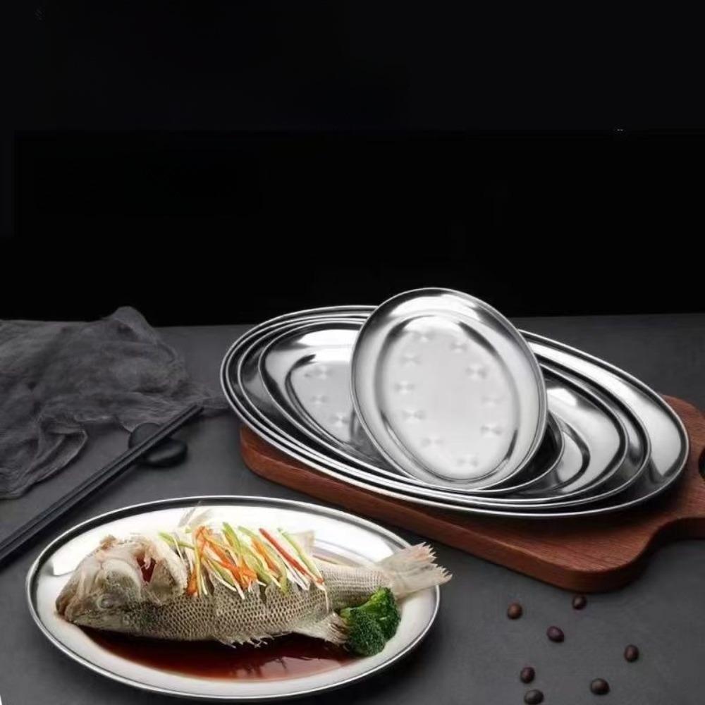 Shallow Design Dinner Plates Multi-Size Steak Dishes Practical Barbecue Trays Barbecue Use