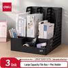 Deli 3-Compartment Mesh Desktop Organizer with Pen Holder