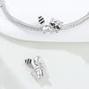Copper Cute Raccoon Animal Beads Original Pendants Bracelet Charm Jewelry Party Diy Trendy Gifts