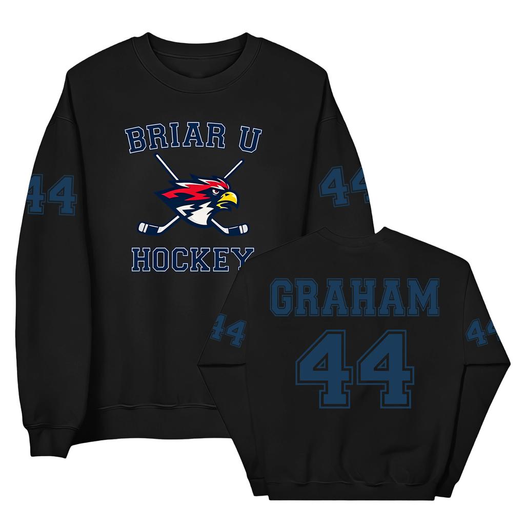 Crewneck Sweatshirt with Graphic Lettering and Sports Emblem Pullover for Casual Wear Comfortable Fit and Durable Fabric