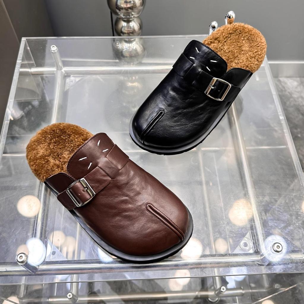 Lamb Wool Shoes Retro Casual Bag Head Mop Autumn 2025 New Lazy Half Slippers Platform Muller Shoes