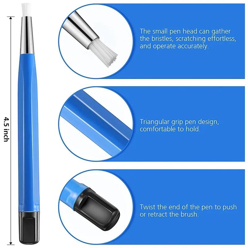 Watch Rust Removal Brush Pen Fiberglass Brass Steel Clean Scratch Polishing Tool Red Watch Repair Tool Watch Parts Brush Pen