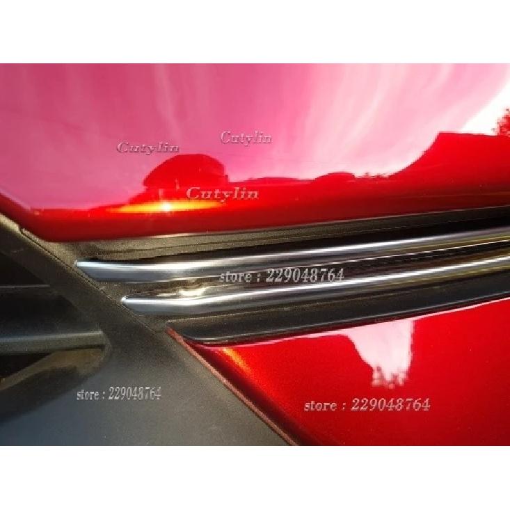 For Mazda CX-5 CX5 2017 2018 Steel Car Front Fog Light Trim Strips Decoration Cover Exterior Accessories Styling