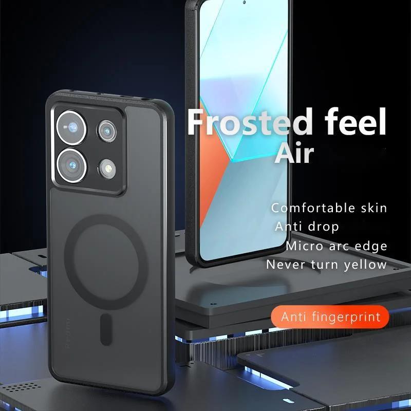 For OPPO Realme GT 7 Pro Magsafe Magnetic Acrylic Matte Case For Realme GT 6T NEO 6 SE Shockproof Transparent Cover Hard Bumper