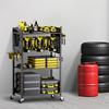 Carrito Organizador de Herramientas de 4 Niveles con Ruedas 150 lbs Carrito de Garaje para Taller