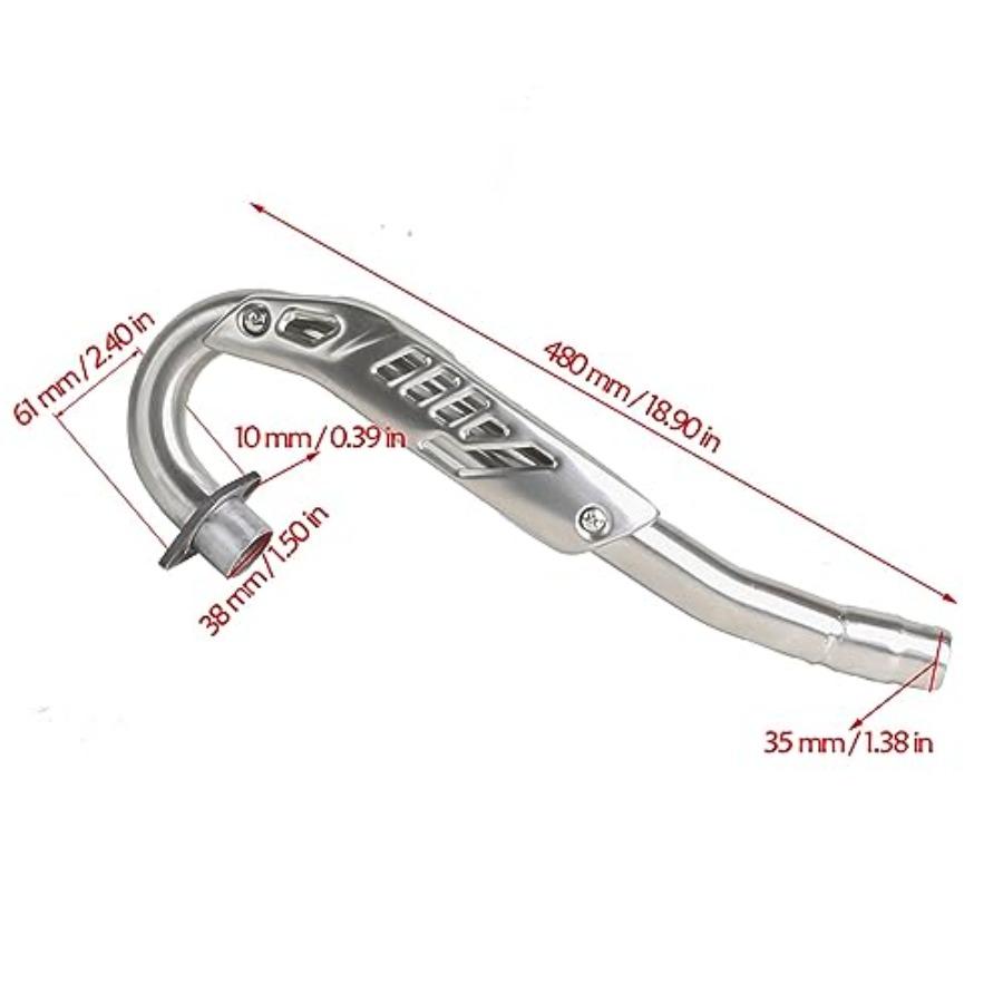 35mm Exhaust Muffler Silencer and Head Pipe for 150cc 200cc 250cc Vertical Engine Dirt Pit Bike Scooter Motorcycle Motorbike St