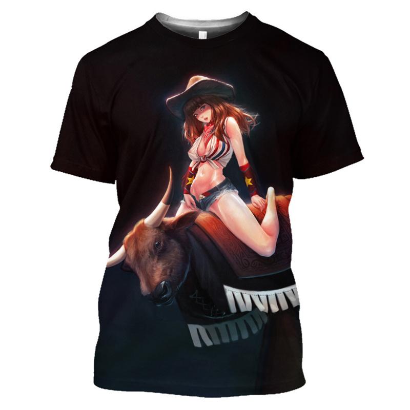 Spain Bull Graphic T Shirt for Men T-shirt Fashion 3D San Fermín Bullfight Printed Tee Shirts Womens Clothing Kids Short Sleeve