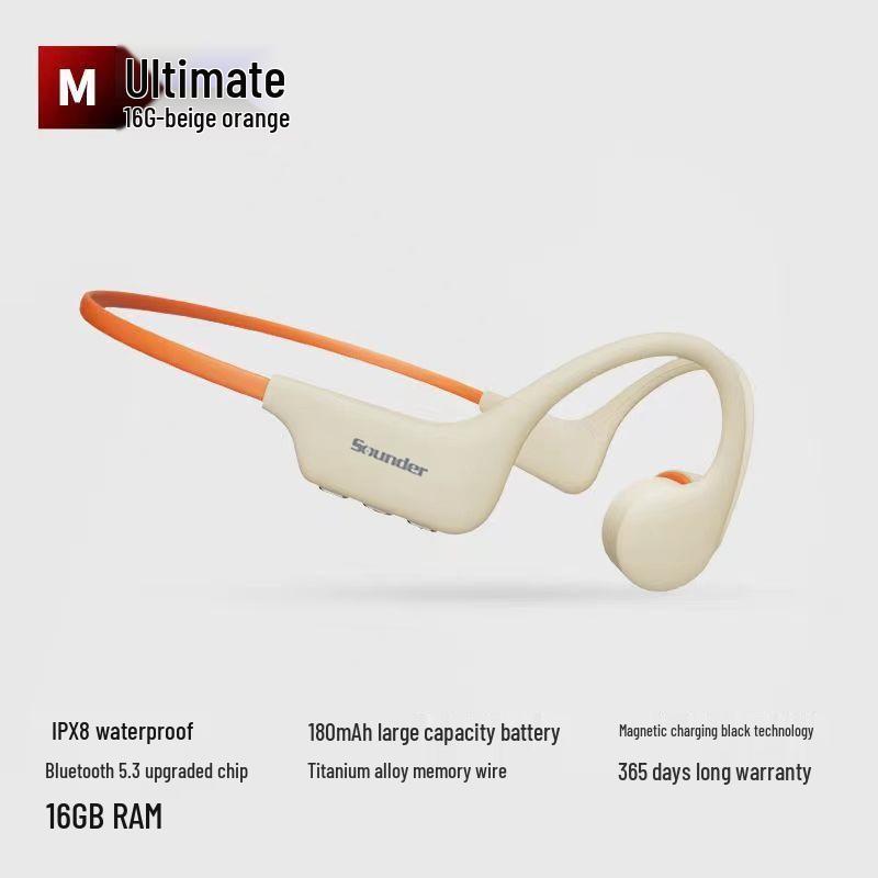 New 32GB Waterproof Bone Conduction Bluetooth Earphones for Sports