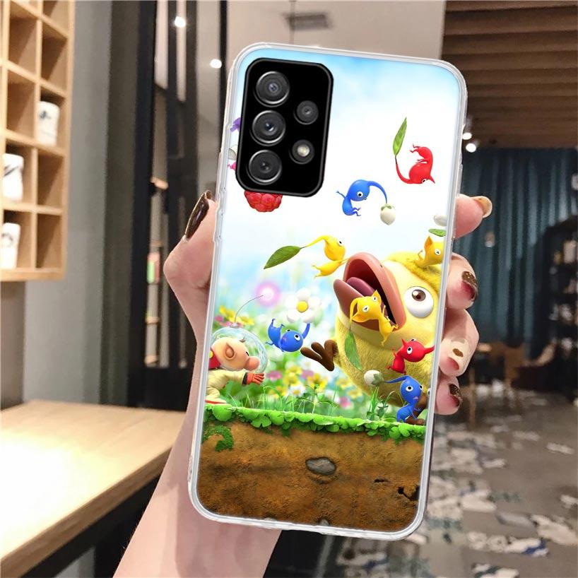 Game P-PikminS 4 Soft Phone Case For Samsung Galaxy A52 A42 A32 A22 A12 A02S A51 A50 A41 A31 A21S A71 A40 A30S A20E A10S A70