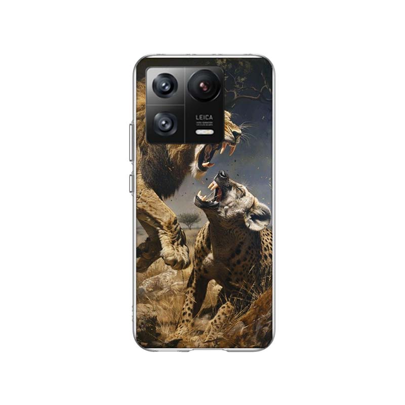 

Lion Fights With Hyenas Phone Case For Xiaomi Poco F7 Ultra X7 X6 M8 M7 M6 M4 M3 Pro X4 Mi 15 15T 14 14T 12T 12S 10T Pro 12 11 L Xiaomi Poco F7