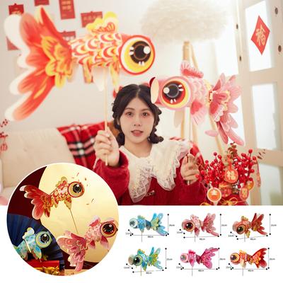 Nouvel An Fête du Printemps Lanterne Poisson Rouge DIY Fait Main Kit de Fabrication de Lanternes Mariage Fête Lanterne Lucky Koi Matériaux de Fabrication pour Enfants