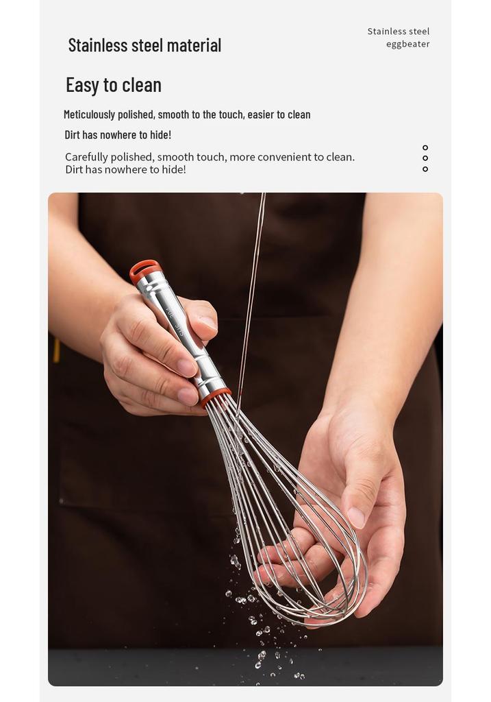 304 Stainless Steel Handheld Egg Beater: Commercial Whisk for Baking & Mixing
