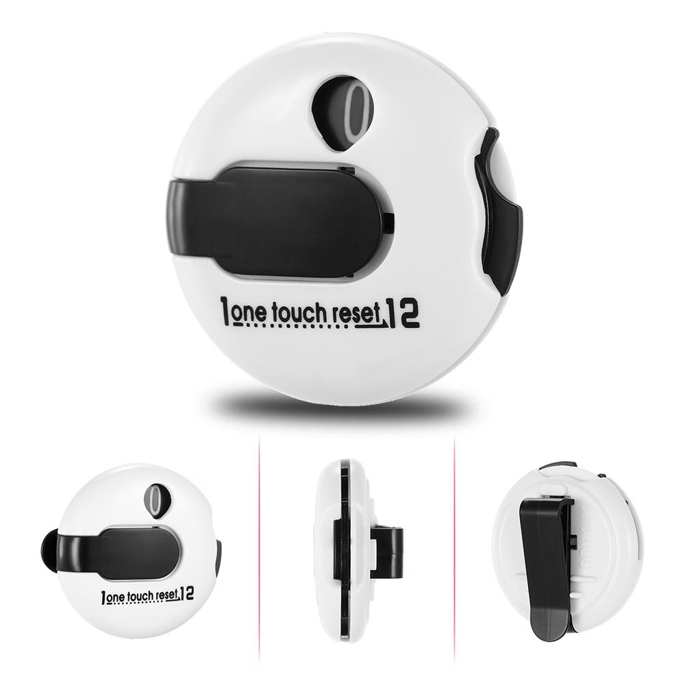 

Маленький счетчик ударов в гольфе Мини-счетчик очков Простое приспособление для счетчика гольфа Один счетчик сброса белый/чёрный