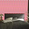 Striped Wallpaper White, Red and Coral for Living Room and Bedroom 50x1000
