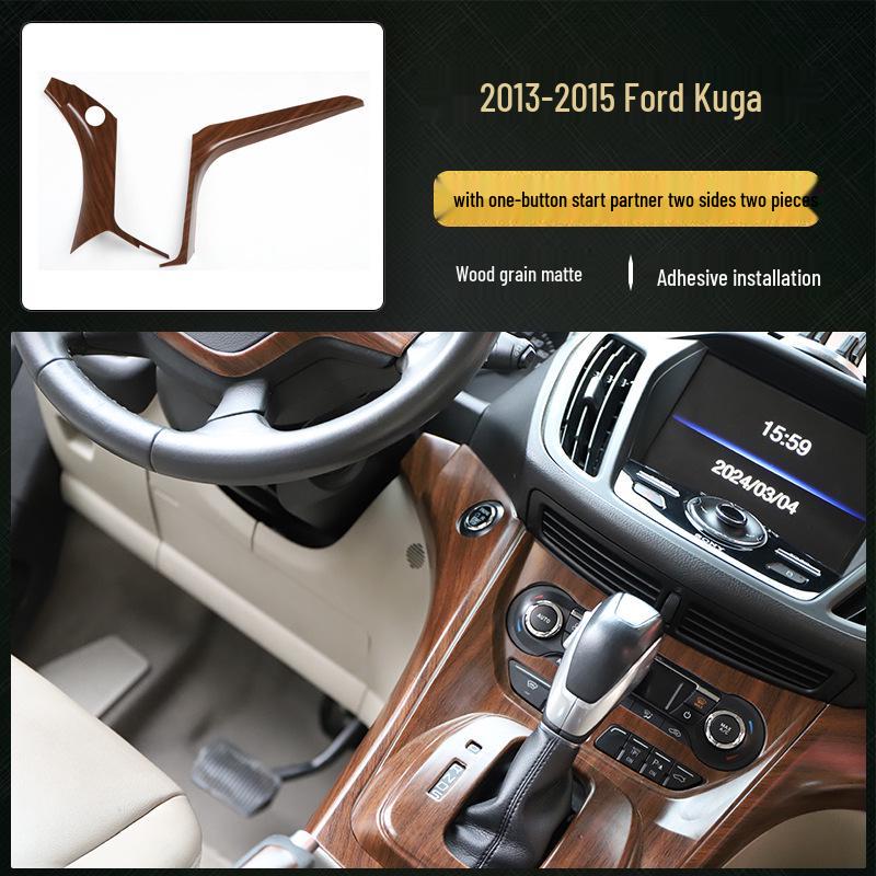 13-15 Ford Kuga Carbon Fiber Center Console & Lift Panel Decorative Stickers