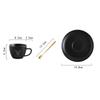 Ceramic Office Coffee Cup And Saucer Set Milk Tea Mug Birthday Gift Juice Cup With Spoon Drinkware 200ML