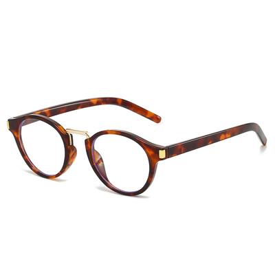 High End Retro Oval Anti Blue Light Glasses Simple Rice Nail Design Unisex for Phone Computer Radiation Protection
