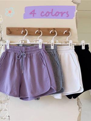 Women's Summer High-Waist Loose Fit Sports Shorts - Korean Style Wide-Leg Casual Home Wear