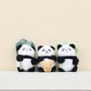 Cute Leaf Panda Plush Toy Keychain In Soft Short Fur For Kids And Collectors