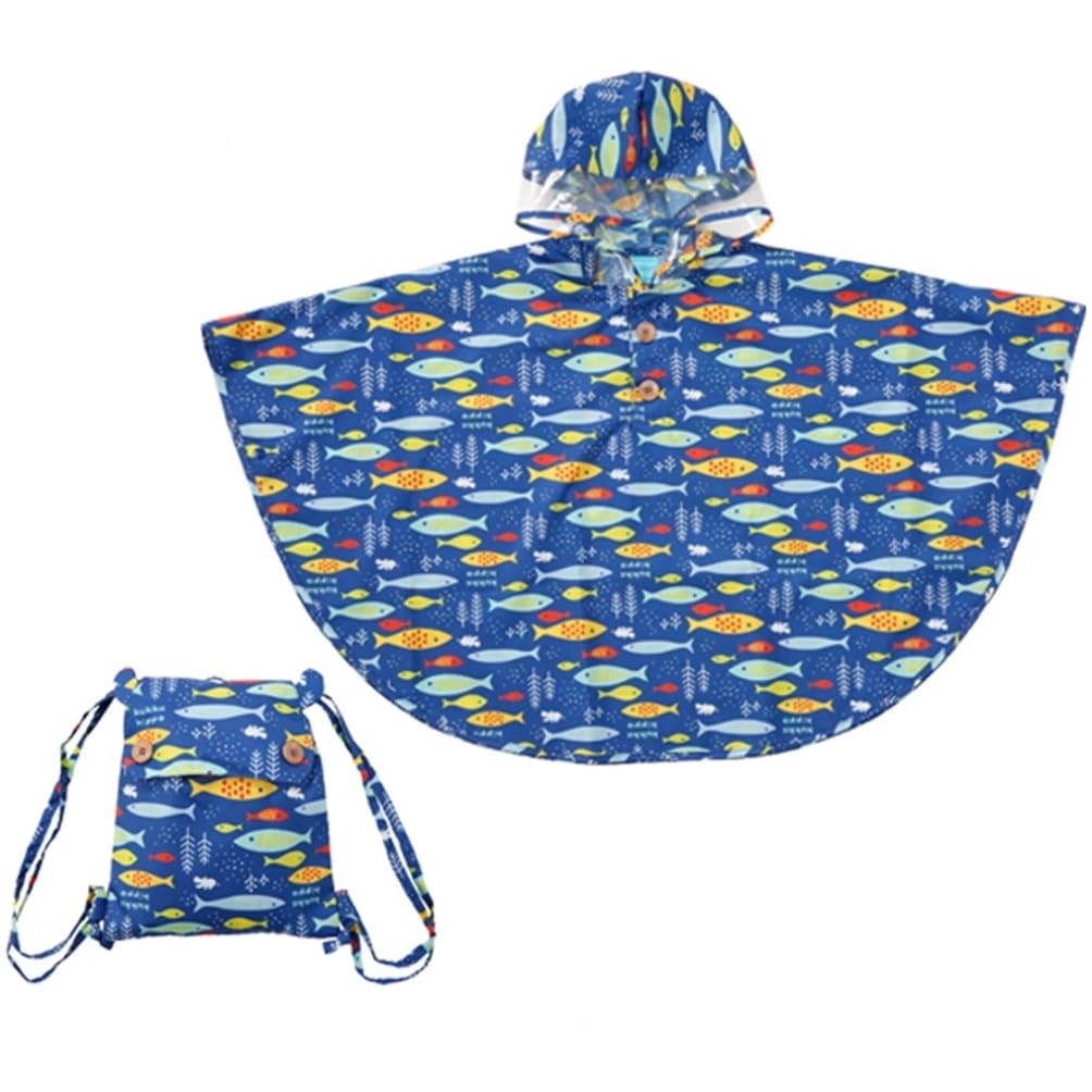 Ogawa Kids Rain Poncho Fish 90cm KH-PO