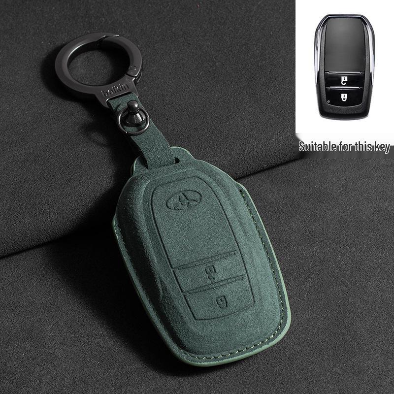 2024 Toyota Crown Highlander Suede Key Case: Three-Color Full Wrap for Men